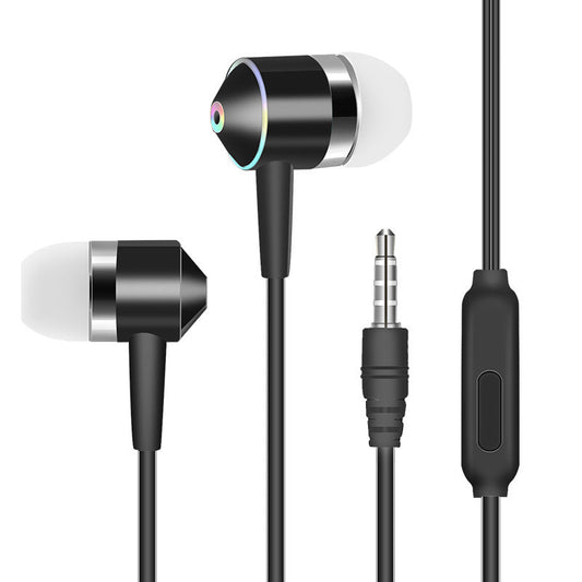HKM-051859 In-Ear Wired Headset with Microphone, 3.5mm Plug, Crystal Cable, Silicone Earplugs