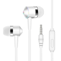 HKM-051859 In-Ear Wired Headset with Microphone, 3.5mm Plug, Crystal Cable, Silicone Earplugs