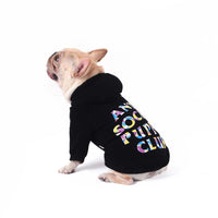 HKM-0520125 Cozy Black Cotton Dog Sweater with Hood for Autumn Wear