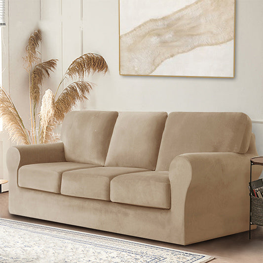 HKM-052051 Stretch Velvet All-Inclusive Sofa Cover Set in Multiple Colors and Sizes