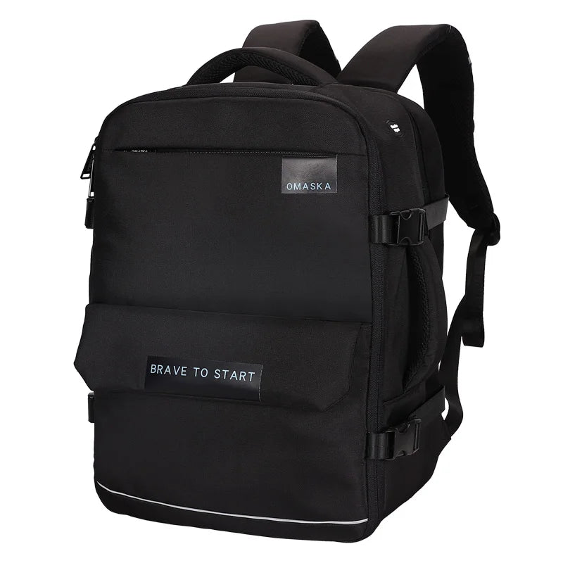 HKM-052051 Waterproof Nylon Laptop Backpack with USB Charging Port and Large Capacity for Students