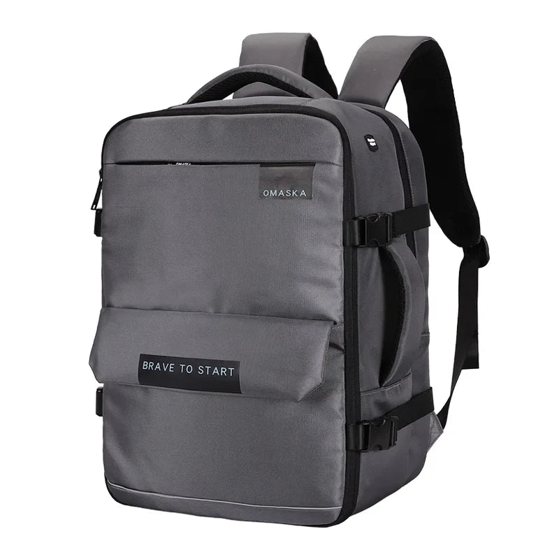 HKM-052051 Waterproof Nylon Laptop Backpack with USB Charging Port and Large Capacity for Students