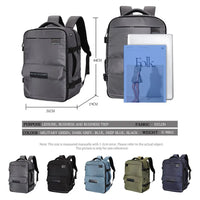 HKM-052051 Waterproof Nylon Laptop Backpack with USB Charging Port and Large Capacity for Students