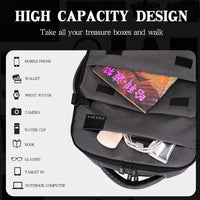 HKM-052051 Waterproof Nylon Laptop Backpack with USB Charging Port and Large Capacity for Students