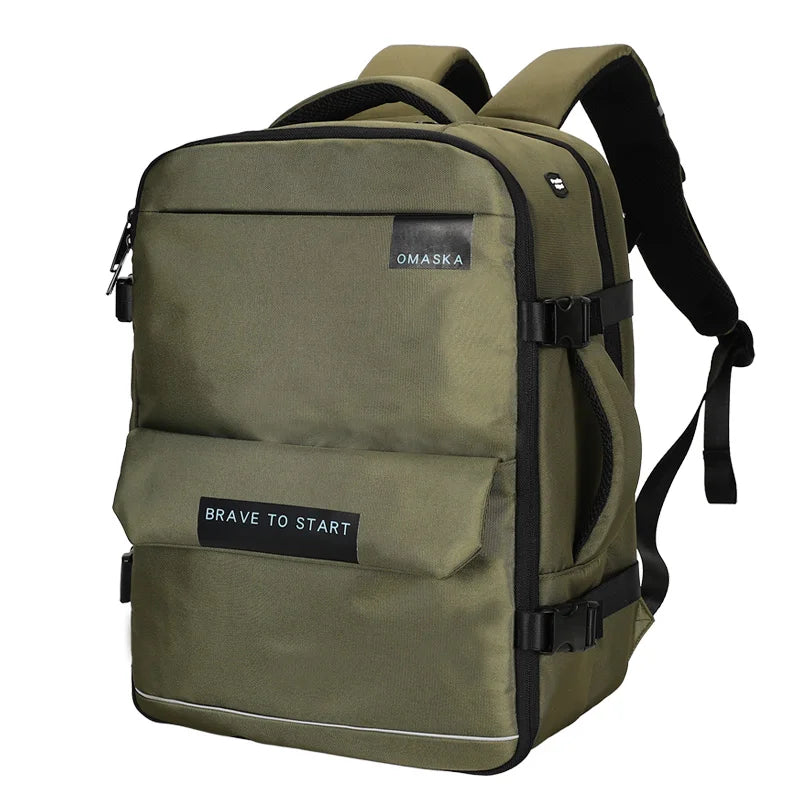 HKM-052051 Waterproof Nylon Laptop Backpack with USB Charging Port and Large Capacity for Students