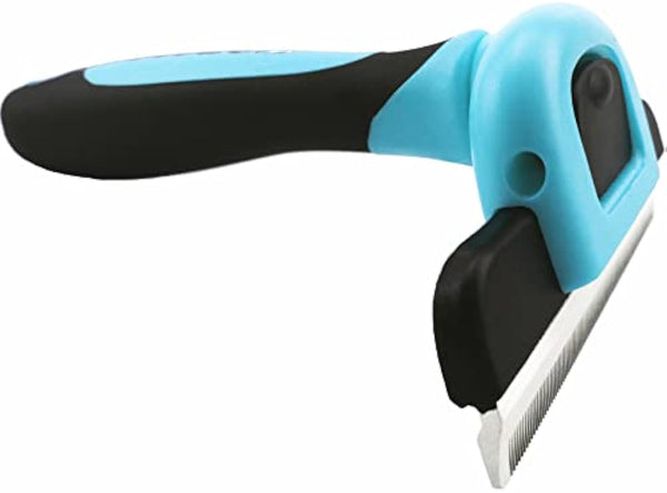 HKM-0521021 Professional Pet De-Shedding Tool for Dogs and Cats - Ergonomic Stainless Steel Brush with Easy Clean Design