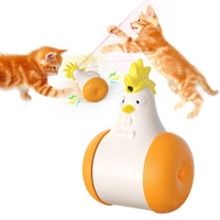 HKM-0521149 Interactive Sound-Emitting Laser Electric Tumbler Toy for Cats - Dark Blue