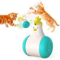 HKM-0521149 Interactive Sound-Emitting Laser Electric Tumbler Toy for Cats - Dark Blue