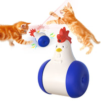 HKM-0521149 Interactive Sound-Emitting Laser Electric Tumbler Toy for Cats - Dark Blue