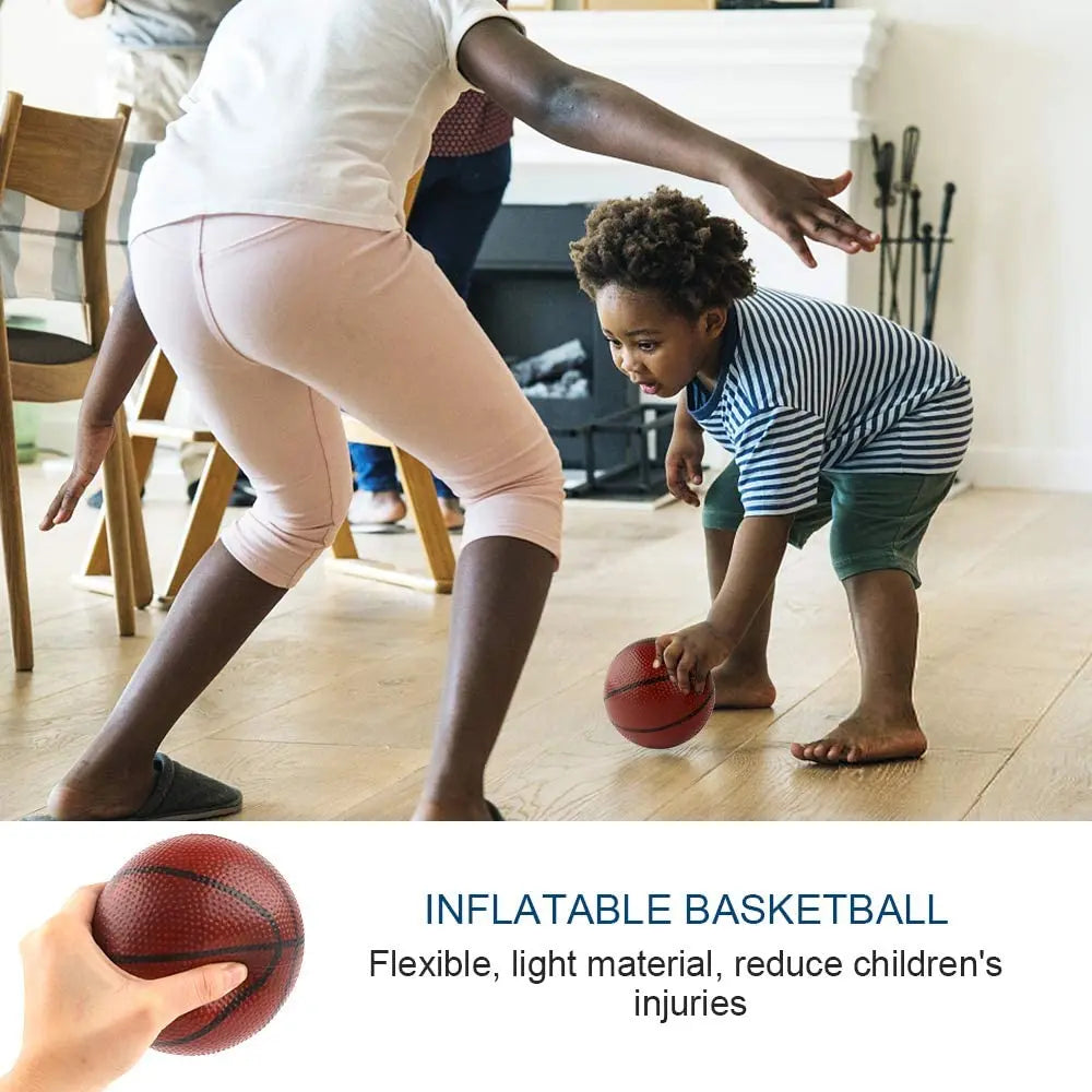 HKM-052115 Indoor Basketball Stand Toy Set with Mini Ball and Pump for Kids and Family Interactive Play
