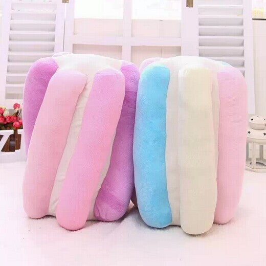 HKM-052115 Personalized Cotton Candy Pillow in Blue and Pink, 35x25cm, Cotton Material