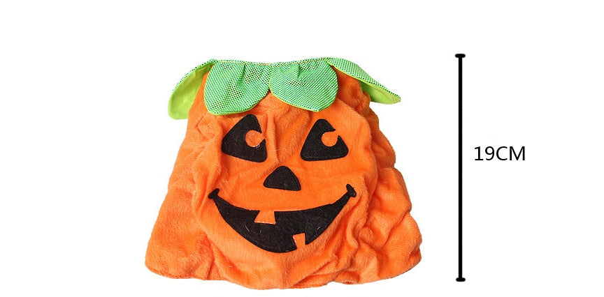 HKM-0523709 Pumpkin Costume Set for Pets with Adjustable Hat and Dress for Halloween