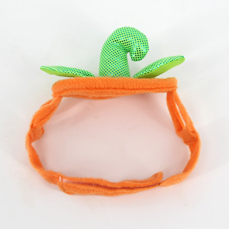 HKM-0523709 Pumpkin Costume Set for Pets with Adjustable Hat and Dress for Halloween