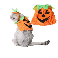 HKM-0523709 Pumpkin Costume Set for Pets with Adjustable Hat and Dress for Halloween