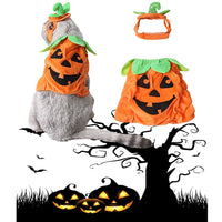 HKM-0523709 Pumpkin Costume Set for Pets with Adjustable Hat and Dress for Halloween