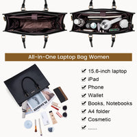 HKM-052371 Oversized PU Leather Tote Bag with Large Capacity for Office and Laptop Use