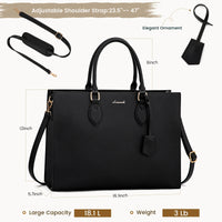 HKM-052371 Oversized PU Leather Tote Bag with Large Capacity for Office and Laptop Use