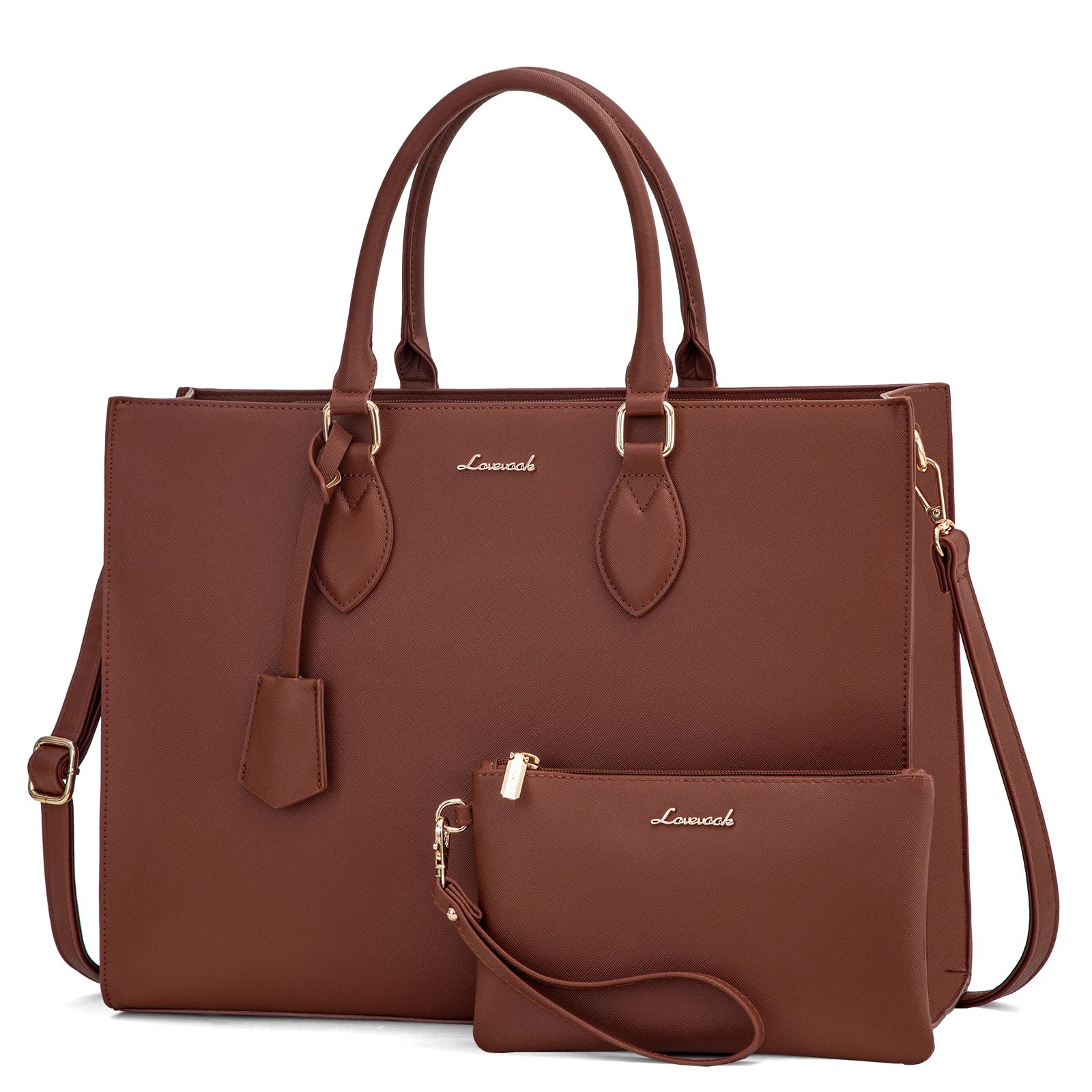 HKM-052371 Oversized PU Leather Tote Bag with Large Capacity for Office and Laptop Use