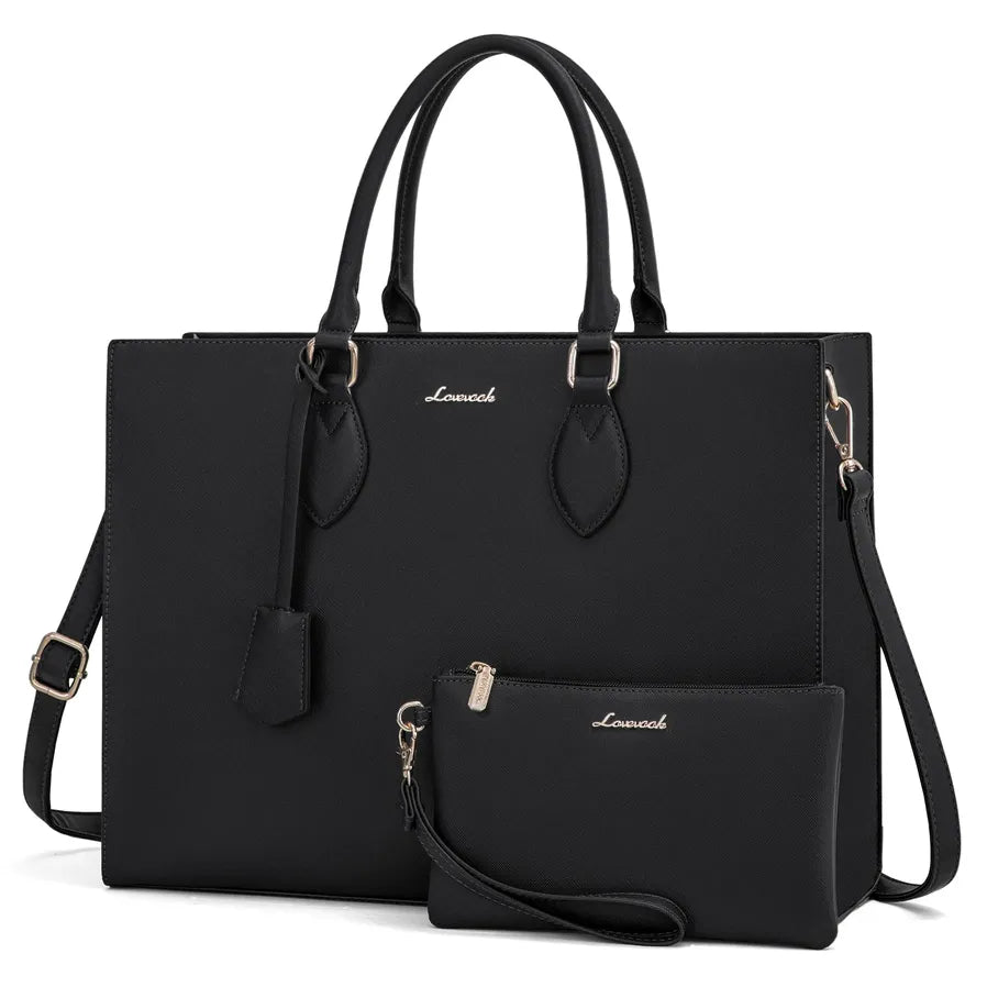 HKM-052371 Oversized PU Leather Tote Bag with Large Capacity for Office and Laptop Use