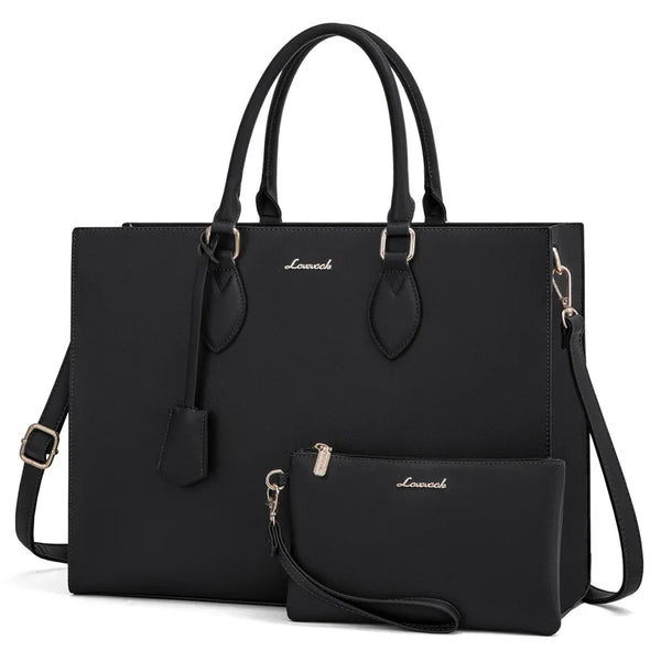 HKM-052371 Oversized PU Leather Tote Bag with Large Capacity for Office and Laptop Use