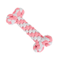 HKM-0524349 Hand-Woven Cotton Rope Bone Toy - Durable 15cm Pet Chew Feature