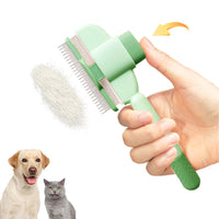 HKM-0525117 Dual-Length Self-Cleaning Pet Comb for Dogs and Cats, Durable Grooming Tool with Rounded Teeth