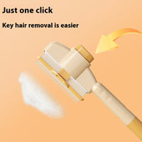 HKM-0525117 Dual-Length Self-Cleaning Pet Comb for Dogs and Cats, Durable Grooming Tool with Rounded Teeth