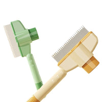 HKM-0525117 Dual-Length Self-Cleaning Pet Comb for Dogs and Cats, Durable Grooming Tool with Rounded Teeth
