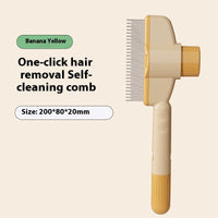 HKM-0525117 Dual-Length Self-Cleaning Pet Comb for Dogs and Cats, Durable Grooming Tool with Rounded Teeth