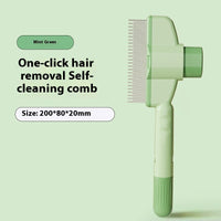 HKM-0525117 Dual-Length Self-Cleaning Pet Comb for Dogs and Cats, Durable Grooming Tool with Rounded Teeth