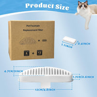 HKM-0525373 Pet Water Fountain Filter Kit with Individual Cartridges and Pads for Cats