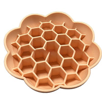HKM-0525501 Eco-Friendly Non-Slip Slow Feed Dog Bowl in Soft Peach, Olive Green, Egg Yolk, Red, and Pink