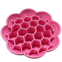 HKM-0525501 Eco-Friendly Non-Slip Slow Feed Dog Bowl in Soft Peach, Olive Green, Egg Yolk, Red, and Pink