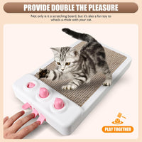 HKM-0526781 Interactive Cat Scratcher Toy with Whack-a-Mole Functionality - Eco-Friendly Cardboard Scratching Pad for Indoor Cats