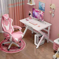 HKM-052691 Adjustable Pink Metal Gaming and Home Office Table