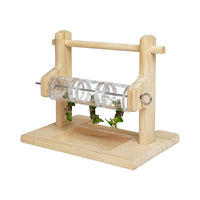 HKM-0527933 Solid Wood Foraging Station Rack for Birds and Parrots