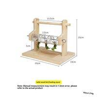 HKM-0527933 Solid Wood Foraging Station Rack for Birds and Parrots