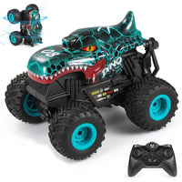 HKM-052819 360 Degrees Rotating Remote Control Dinosaur Drift Stunt Car - 1/20 Scale, Indoor & Outdoor Play