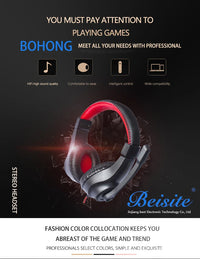 HKM-052819 Wired Stereo Gaming Headset with Dynamic Microphone and 40mm Drivers