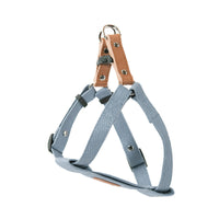 HKM-0528573 Soft Cotton Dog Leash in Light Blue and Beige for All Seasons
