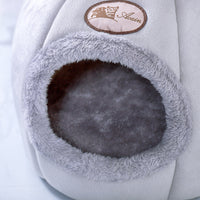 HKM-0529341 Cozy Semi-Enclosed Pet Nest with Soft Plush and Cushioning Materials