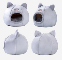 HKM-0529341 Cozy Semi-Enclosed Pet Nest with Soft Plush and Cushioning Materials