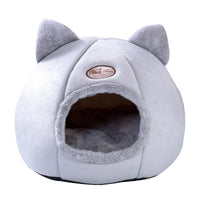 HKM-0529341 Cozy Semi-Enclosed Pet Nest with Soft Plush and Cushioning Materials