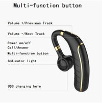 HKM-053011 Wireless Bluetooth Headset with Long Standby, Stereo Sound, Voice Control, and Dual Ear Connectivity