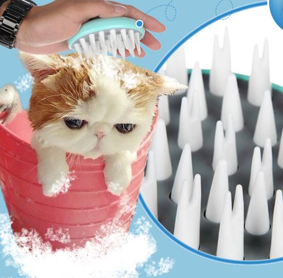 HKM-0530877 Comfortable Silicone Pet Bath Brush for Dog and Puppy Grooming and Massage