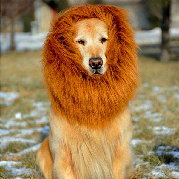 HKM-0531133 Lion Mane Costume Wig for Large Dogs - Fits Head Circumference Up to 74cm
