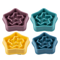 HKM-0531261 Slow Feed Dog Bowl with Choking Prevention, Yellow Plastic, 20.1 * 4.45cm