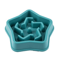 HKM-0531261 Slow Feed Dog Bowl with Choking Prevention, Yellow Plastic, 20.1 * 4.45cm