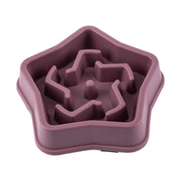 HKM-0531261 Slow Feed Dog Bowl with Choking Prevention, Yellow Plastic, 20.1 * 4.45cm