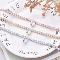 HKM-0532541 Bling Rhinestone Heart Shaped Pet Necklace for Cats and Dogs - Adjustable Collar Accessory
